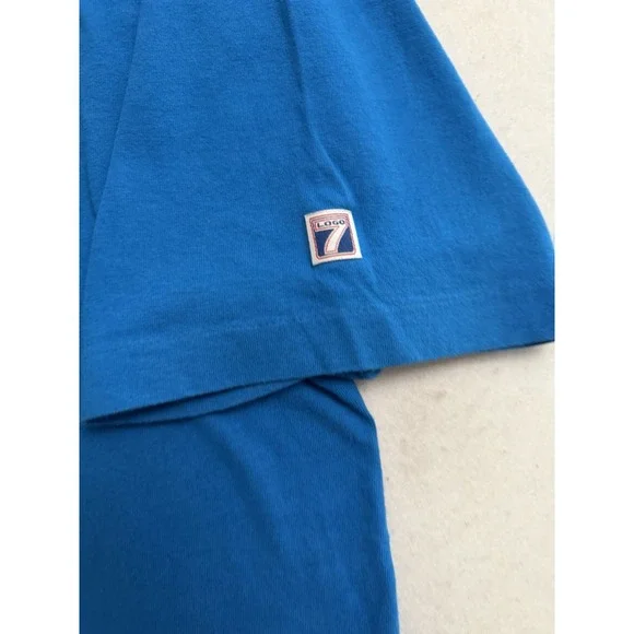 Vintage Carolina Panthers Shirt Men's XL Logo 7 3D Blue Single Stitch 90s - Picture 4 of 9